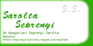 sarolta seprenyi business card